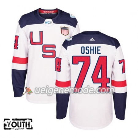 USA Trikot T.J. Oshie 74 2016 World Cup Kinder Weiß Premier